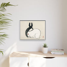 Black and white rabbits by Kōno Bairei (1844-1895)