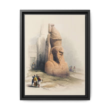 Entrance of the temple at Luxor showing one of two colossal stature of Rameses II illustration by David Roberts (1796–1864) - NOMADEN ART GALLERY