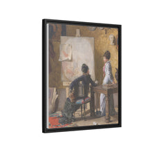 Adéle de Saussure and Marie-Louise Ravel, the Artist's Wife, in His Studio (1877) by Edouard Ravel