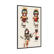 Hopi Katcinas - Piokot Turkwinu Turkwinu Mana (1895) drawn by the native people from the book of Jesse Walter Fewkes (1850–1930) - NOMADEN ART GALLERY