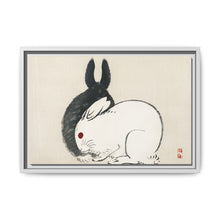 Black and white rabbits by Kōno Bairei (1844-1895) - NOMADEN ART GALLERY