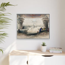 Ancient Egypt Art Print: Edfou Temple Portico View by David Roberts - Wall Art Canvas Print