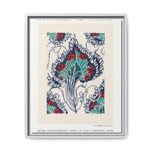 Botanical pochoir pattern in Art Nouveau oriental style - NOMADEN ART GALLERY