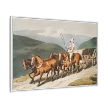 Illustration of the east riding or wolds waggon from The Costume of Yorkshire (1814) by George Walker