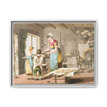 Illustration of woman making oat cakes from The Costume of Yorkshire (1814) - NOMADEN ART GALLERY