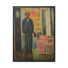 Self-Portrait Between the Clock and the Bed (1940-1943) by Edvard Munch - NOMADEN ART GALLERY