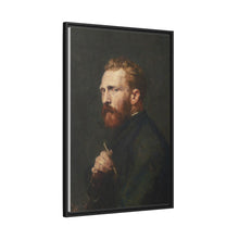 Framed Matte Canvas Wall Art - Vintage Portrait of Artist - NOMADEN ART GALLERY