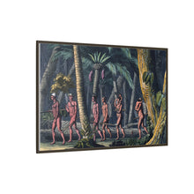 Puri Indians by the Paraiba river, Brazil. Coloured aquatint by P. Fumagalli, ca. 1821, after M. Zu Wied-Neuwied.