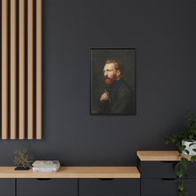 Framed Matte Canvas Wall Art - Vintage Portrait of Artist - NOMADEN ART GALLERY
