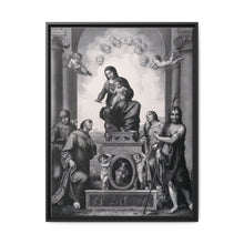 Saint Mary (the Blessed Virgin) with the Christ Child and Saint Antony of Padua, Saint Francis of Assisi, Saint Catherine of Alexandria, Saint John the Baptist and angels. - NOMADEN ART GALLERY