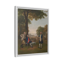 Arthur Holdsworth Conversing with Thomas Taylor and Captain Stancombe by the River Dart (1757) by Arthur Devis