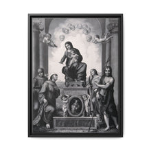 Saint Mary (the Blessed Virgin) with the Christ Child and Saint Antony of Padua, Saint Francis of Assisi, Saint Catherine of Alexandria, Saint John the Baptist and angels. - NOMADEN ART GALLERY