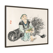 Smoking farmer with branches by Kōno Bairei (1844-1895)