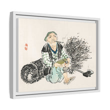 Smoking farmer with branches by Kōno Bairei (1844-1895)