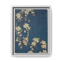 Hokusai's Bullfinch and weeping cherry blossoms. Original from The Art Institute of Chicago. - NOMADEN ART GALLERY