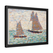 Two Sailboats at Grandcamp (Deux voiliers Ã Grandcamp) (ca. 1885) by Georges Seurat