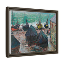Boats on the Beach at Étretat (1885) by Claude Monet - NOMADEN ART GALLERY