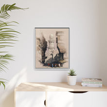 Cairo Street Scene: Vintage Egyptian Wall Art by David Roberts - Art Print Framed
