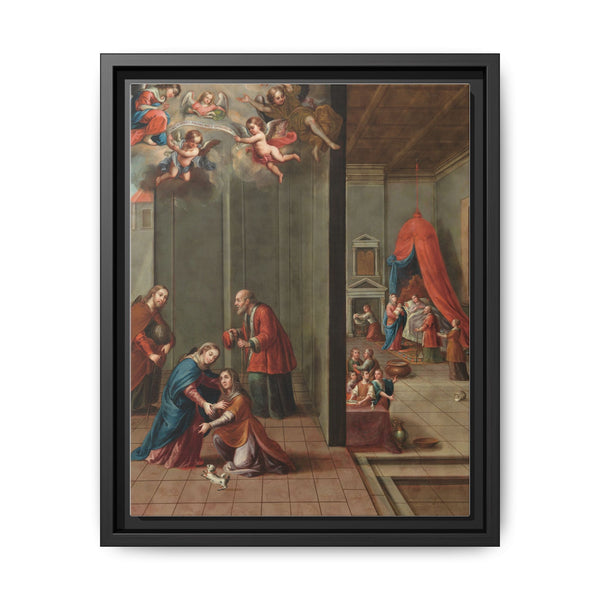 The Visitation and the Birth of Saint John the Baptist (La visitación y el nacimiento de san Juan Bautista) by Nicolás Enríquez - NOMADEN ART GALLERY