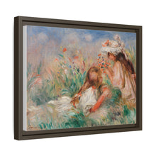 Mädchen im Gras arrangieren einen Blumenstrauß (Fillette couchée sur l'herbe et jeune fille arrangant un Bouquet) (1890) von Pierre-Auguste Renoir.