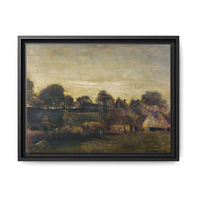 Farming Village at Twilight (1884) by Vincent Van Gogh - Framed Vintage Canvas Art - NOMADEN ART GALLERY