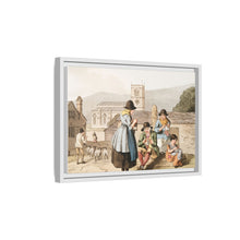 Illustration of Wensley Dale knitters from The Costume of Yorkshire (1814) by George Walker