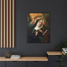 Female Saint Holding Crucifix with Crown of Thorns