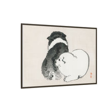 Black and white puppies by Kōno Bairei (1844-1895).