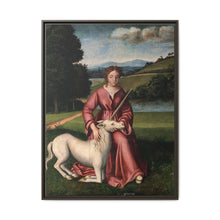 A virgin and a unicorn; representing chastity - NOMADEN ART GALLERY