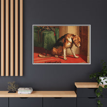 Suspense (1877) by sir Edwin Landseer, a Victorian bloodhound mastiff waiting. - NOMADEN ART GALLERY