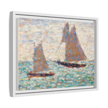 Two Sailboats at Grandcamp (Deux voiliers Ã Grandcamp) (ca. 1885) by Georges Seurat