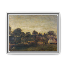 Farming Village at Twilight (1884) by Vincent Van Gogh - Framed Vintage Canvas Art - NOMADEN ART GALLERY