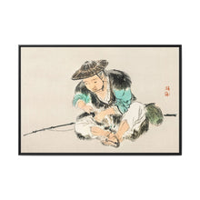 Man maintaining a fishing rod by Kōno Bairei (1844-1895) - NOMADEN ART GALLERY