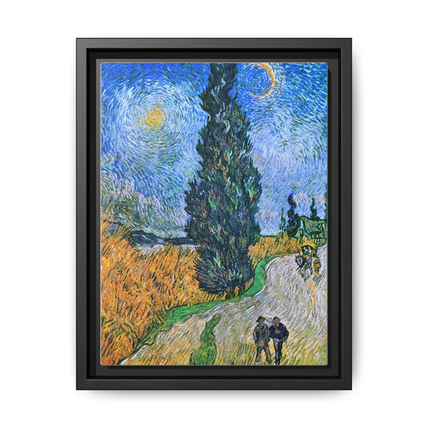 Vincent van Gogh's Road with Cypress and Star (1890) - NOMADEN ART GALLERY