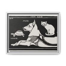 Akbar the tortoise, Max the dog and Puss the cat (1916 ) by Julie de Graag - NOMADEN ART GALLERY