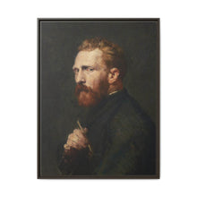 Framed Matte Canvas Wall Art - Vintage Portrait of Artist - NOMADEN ART GALLERY