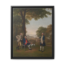 Arthur Holdsworth Conversing with Thomas Taylor and Captain Stancombe by the River Dart (1757) by Arthur Devis - NOMADEN ART GALLERY