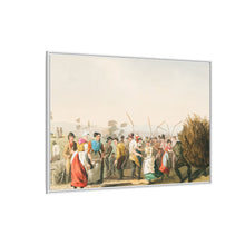 Illustration of rape threshing from The Costume of Yorkshire (1814) by George Walker