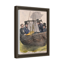 Four men in the basket of a balloon by Mayall.
