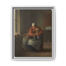 The Knitting Lesson (c. 1860) by Jean François Millet - NOMADEN ART GALLERY