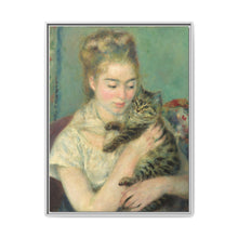 Pierre-Auguste Renoir's Woman with a Cat (c. 1875) - NOMADEN ART GALLERY