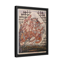 A scene from the Ramayana: Hanuman catching Virunyananti . Gouache painting by a Thai artist.