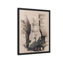 Cairo Street Scene: Vintage Egyptian Wall Art by David Roberts - Art Print Framed
