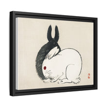 Black and white rabbits by Kōno Bairei (1844-1895)