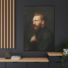 Framed Matte Canvas Wall Art - Vintage Portrait of Artist - NOMADEN ART GALLERY