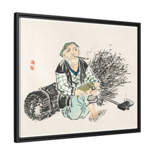 Smoking farmer with branches by Kōno Bairei (1844-1895)