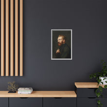 Framed Matte Canvas Wall Art - Vintage Portrait of Artist - NOMADEN ART GALLERY