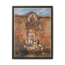 Monks Buying Fish before the Portal of the Madonna della Misericordia (1855) by Ludwig Johann Passini - NOMADEN ART GALLERY