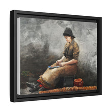 A Fishergirl Baiting Lines (1881) by Winslow Homer