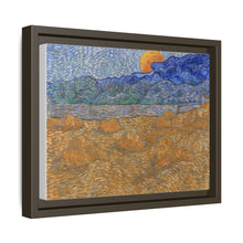 Landschap met korenschelven en opkomende maan (1889) by Vincent van Gogh - NOMADEN ART GALLERY